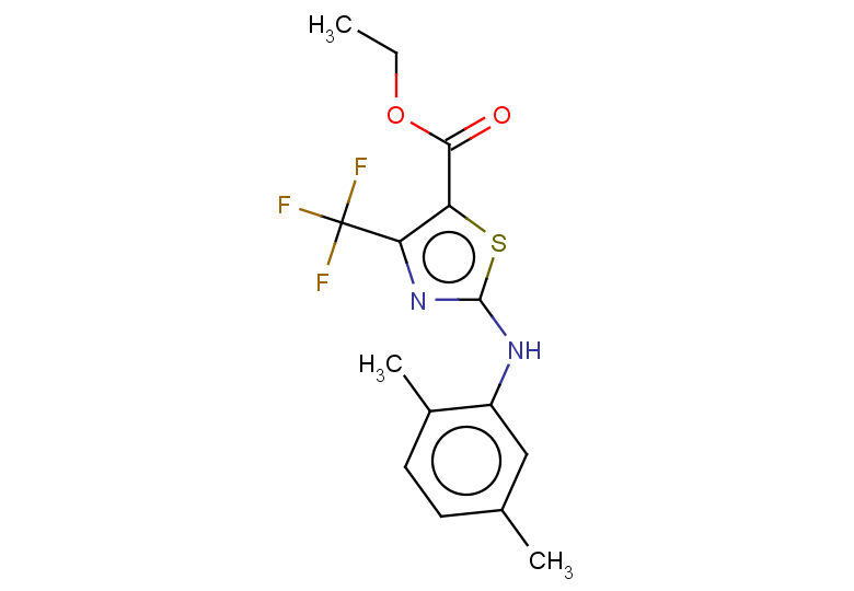 ETHYL 2-[(2,5-DIMETHYLPHENYL)AMINO]-4-(TRIFLUOROMETHYL)-1,3-THIAZOLE-5-CA+