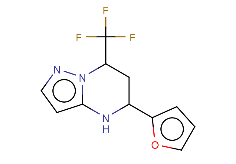 5-(2-FURYL)-7-(TRIFLUOROMETHYL)-4,5,6,7-TETRAHYDROPYRAZOLO[1,5-A]PYRIMIDI+