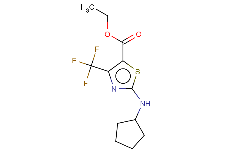 2-CYCLOPENTYLAMINO-4-TRIFLUOROMETHYL-THIAZOLE-5-CARBOXYLIC ACID ETHYL EST+