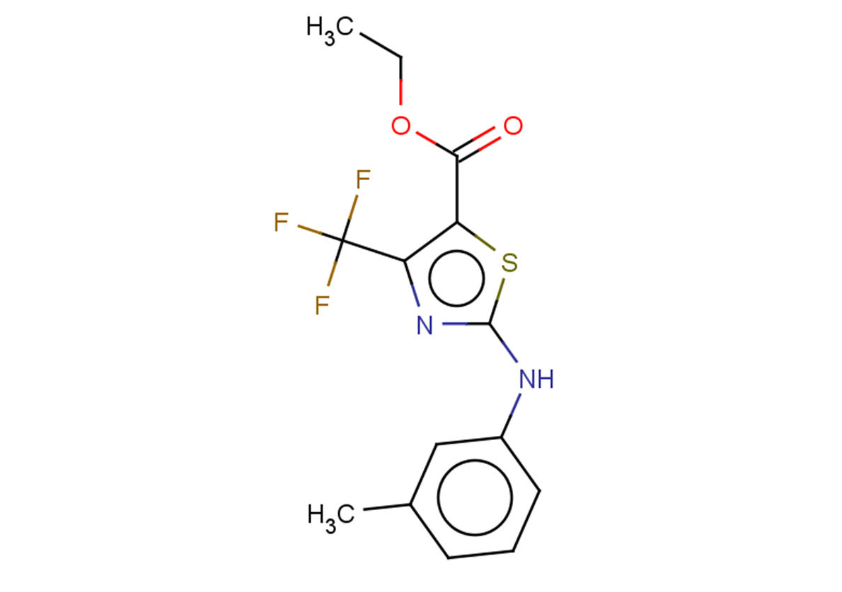 ETHYL 2-[(3-METHYLPHENYL)AMINO]-4-(TRIFLUOROMETHYL)-1,3-THIAZOLE-5-CARBOX+
