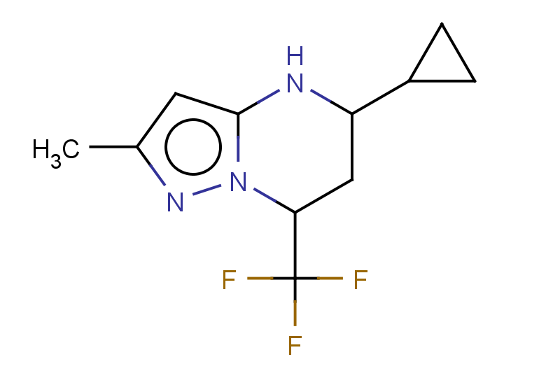5-CYCLOPROPYL-2-METHYL-7-(TRIFLUOROMETHYL)-4,5,6,7-TETRAHYDROPYRAZOLO[1,5+