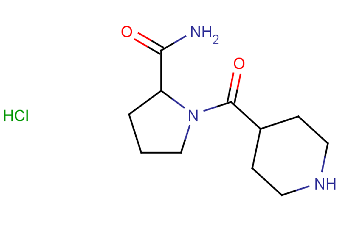 1-(piperidine-4-carbonyl)pyrrolidine-2-carboxamide hydrochloride