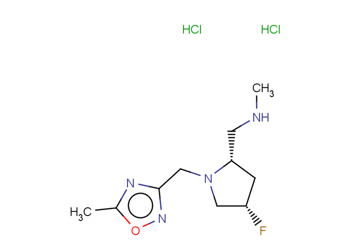 {[(2S,4S)-4-fluoro-1-[(5-methyl-1,2,4-oxadiazol-3-yl)methyl]pyrrolidin-2-yl]methyl}(methyl)amine dihydrochloride