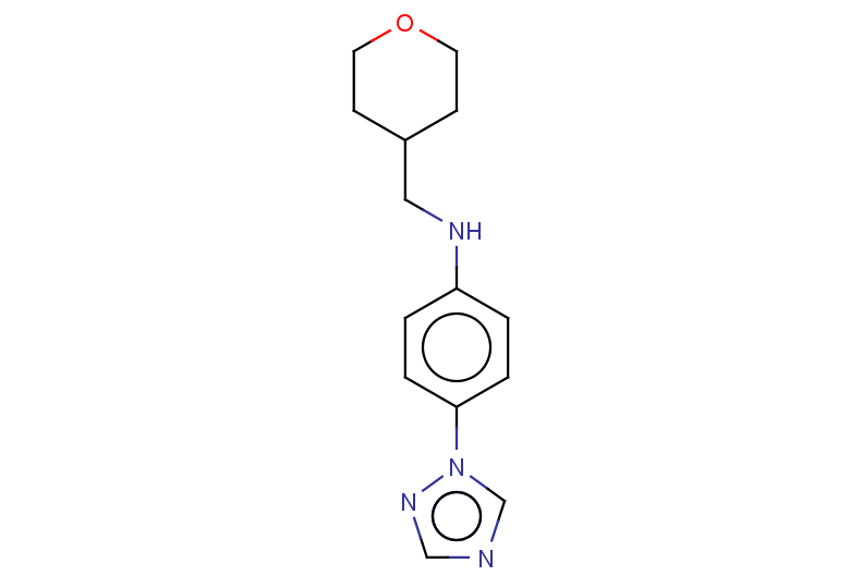 N-(oxan-4-ylmethyl)-4-(1H-1,2,4-triazol-1-yl)aniline