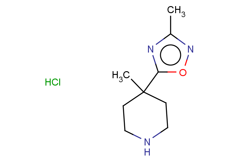 4-methyl-4-(3-methyl-1,2,4-oxadiazol-5-yl)piperidine hydrochloride