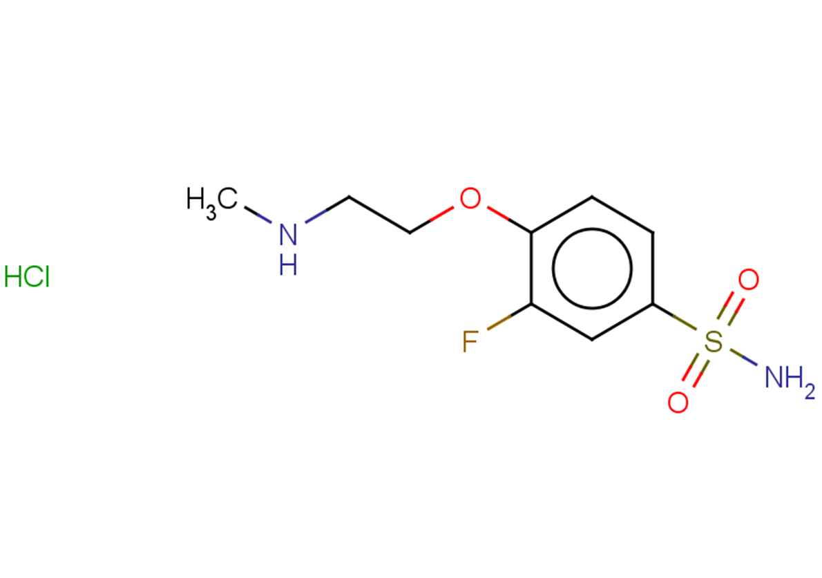 3-fluoro-4-[2-(methylamino)ethoxy]benzene-1-sulfonamide hydrochloride
