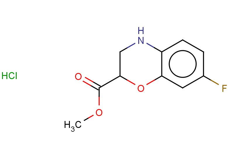 methyl 7-fluoro-3,4-dihydro-2H-1,4-benzoxazine-2-carboxylate hydrochloride
