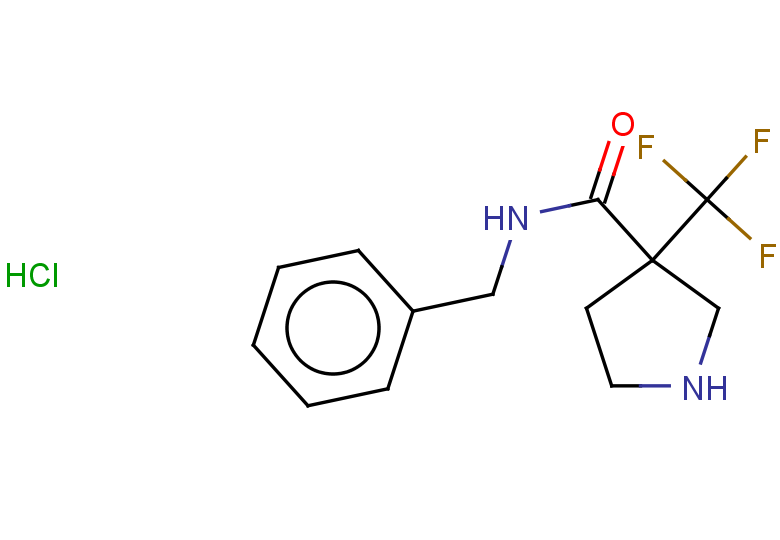 N-benzyl-3-(trifluoromethyl)pyrrolidine-3-carboxamide hydrochloride