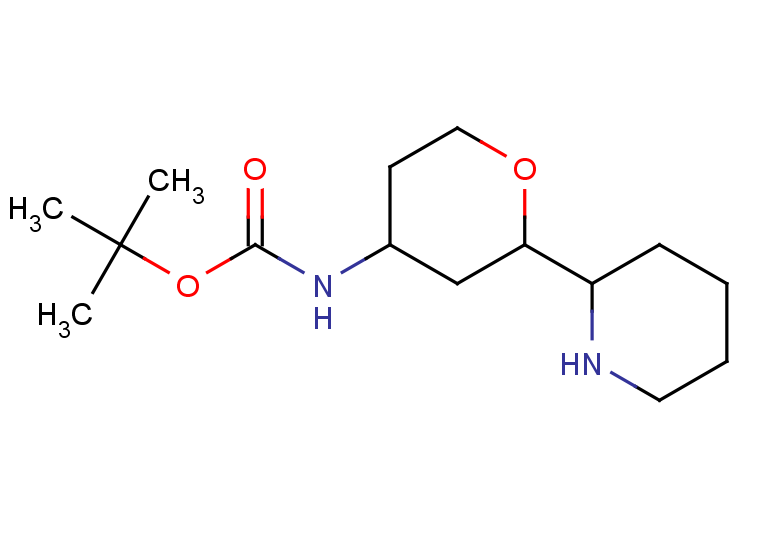 tert-butyl N-[2-(piperidin-2-yl)oxan-4-yl]carbamate, Mixture of diastereomers
