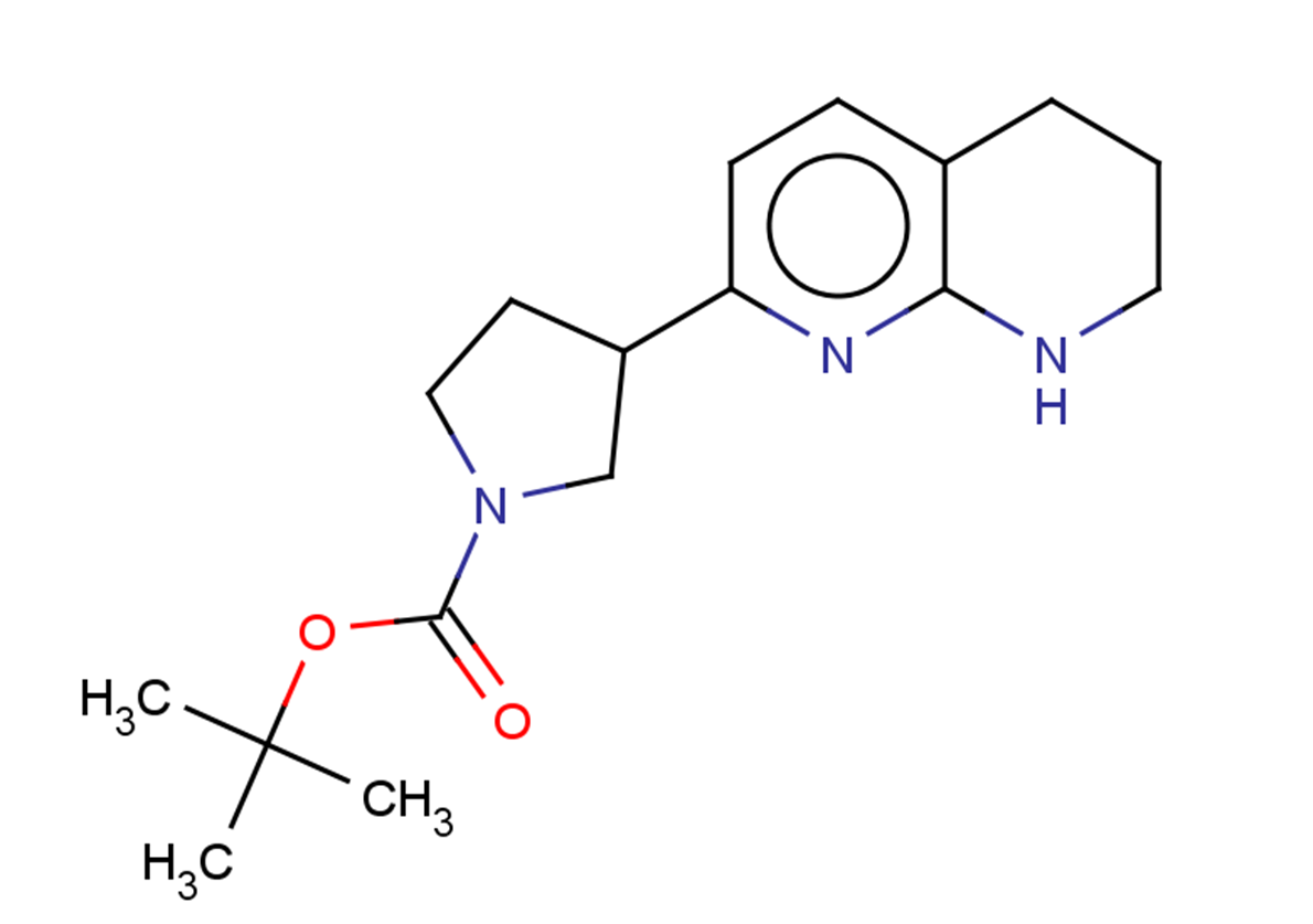 tert-butyl 3-(5,6,7,8-tetrahydro-1,8-naphthyridin-2-yl)pyrrolidine-1-carboxylate