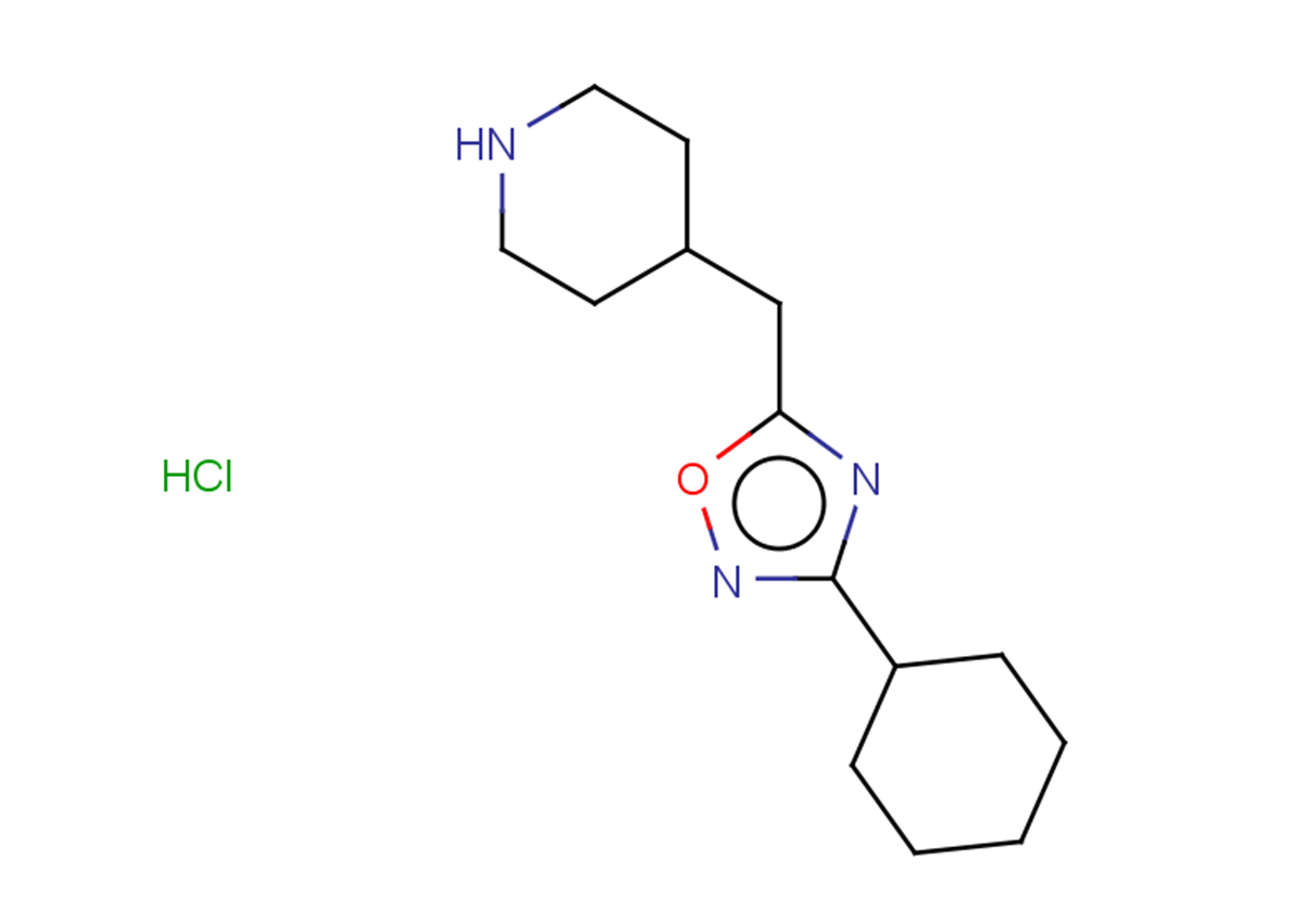 4-[(3-cyclohexyl-1,2,4-oxadiazol-5-yl)methyl]piperidine hydrochloride