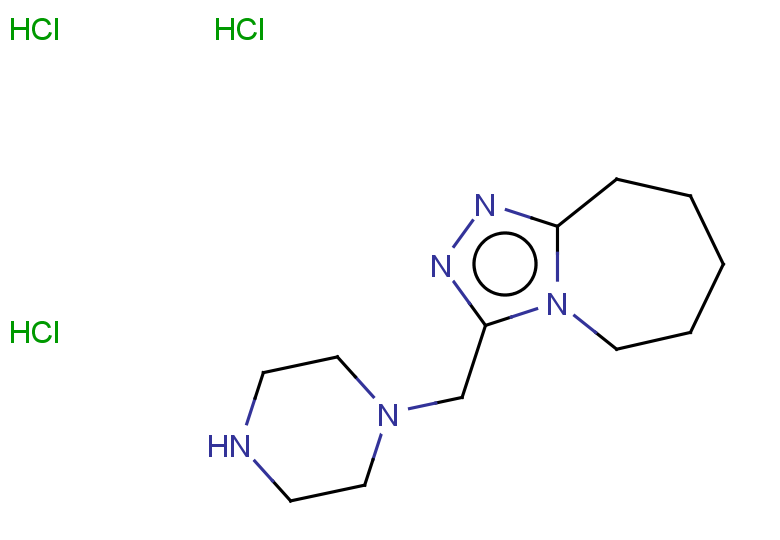 1-({5H,6H,7H,8H,9H-[1,2,4]triazolo[4,3-a]azepin-3-yl}methyl)piperazine trihydrochloride