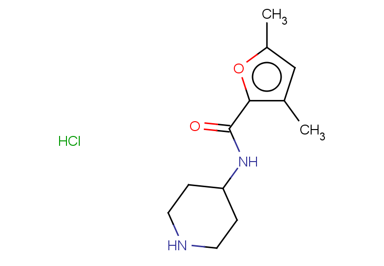 3,5-dimethyl-N-(piperidin-4-yl)furan-2-carboxamide hydrochloride