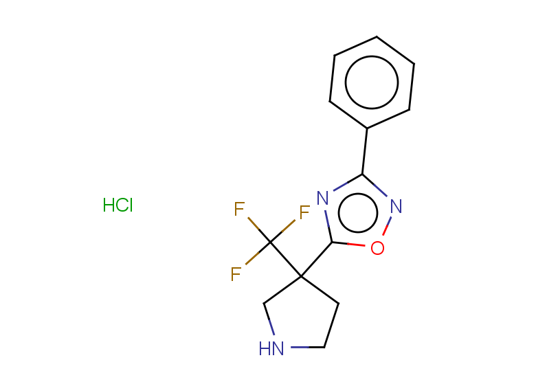 3-phenyl-5-[3-(trifluoromethyl)pyrrolidin-3-yl]-1,2,4-oxadiazole hydrochloride