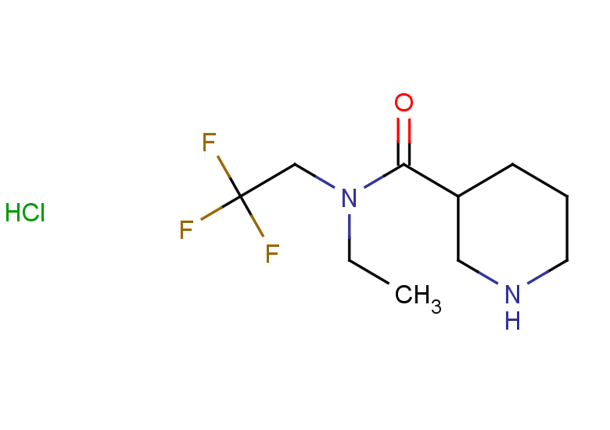 N-ethyl-N-(2,2,2-trifluoroethyl)piperidine-3-carboxamide hydrochloride