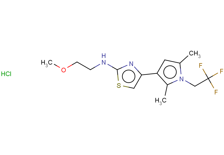 4-[2,5-dimethyl-1-(2,2,2-trifluoroethyl)-1H-pyrrol-3-yl]-N-(2-methoxyethyl)-1,3-thiazol-2-amine hydrochloride