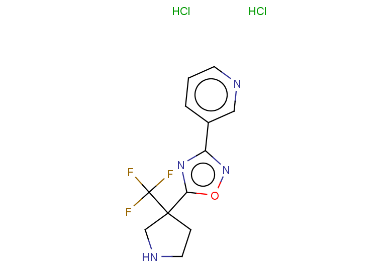 3-{5-[3-(trifluoromethyl)pyrrolidin-3-yl]-1,2,4-oxadiazol-3-yl}pyridine dihydrochloride