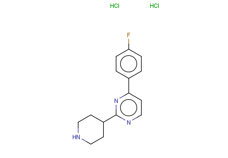 4-(4-fluorophenyl)-2-(piperidin-4-yl)pyrimidine dihydrochloride