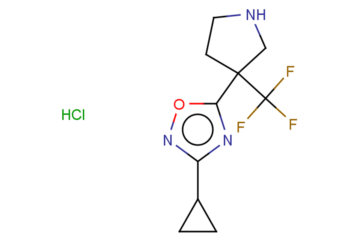 3-cyclopropyl-5-[3-(trifluoromethyl)pyrrolidin-3-yl]-1,2,4-oxadiazole hydrochloride