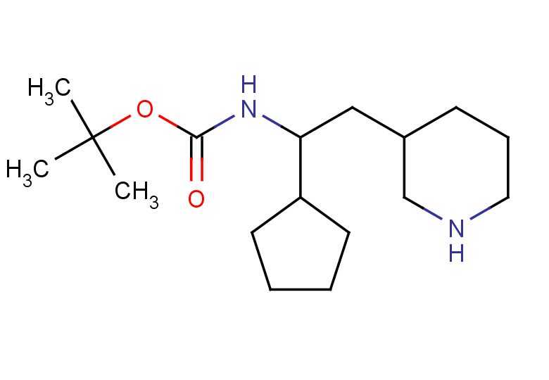 tert-butyl N-[1-cyclopentyl-2-(piperidin-3-yl)ethyl]carbamate