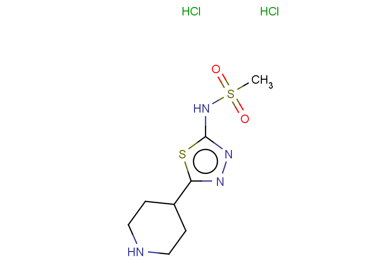 N-[5-(piperidin-4-yl)-1,3,4-thiadiazol-2-yl]methanesulfonamide dihydrochloride
