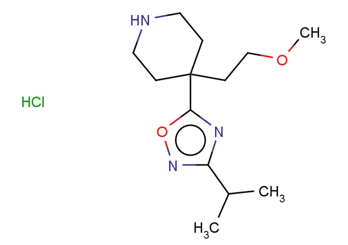 4-(2-methoxyethyl)-4-[3-(propan-2-yl)-1,2,4-oxadiazol-5-yl]piperidine hydrochloride
