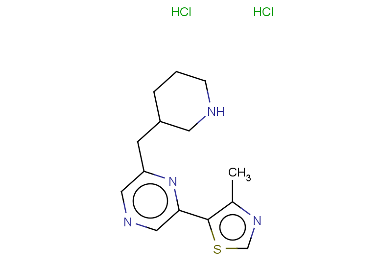 2-(4-methyl-1,3-thiazol-5-yl)-6-[(piperidin-3-yl)methyl]pyrazine dihydrochloride