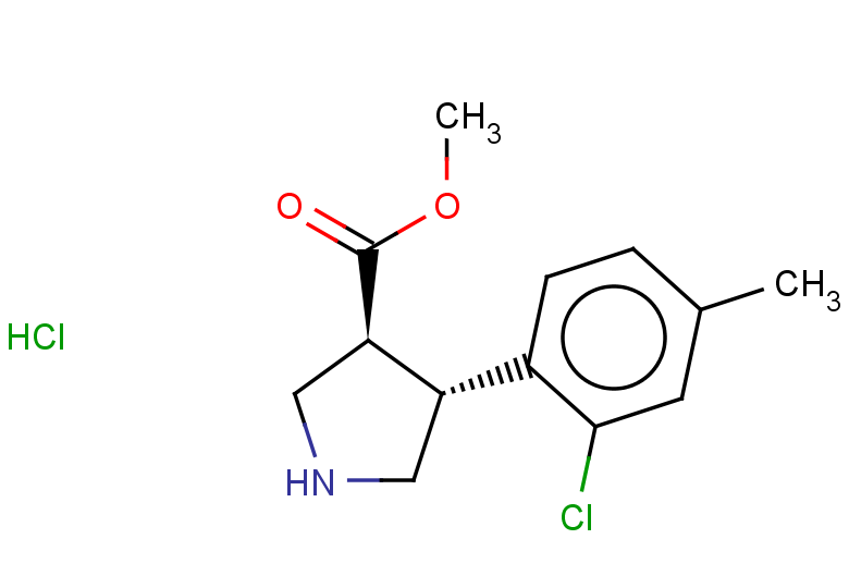 rac-methyl (3R,4S)-4-(2-chloro-4-methylphenyl)pyrrolidine-3-carboxylate hydrochloride, trans