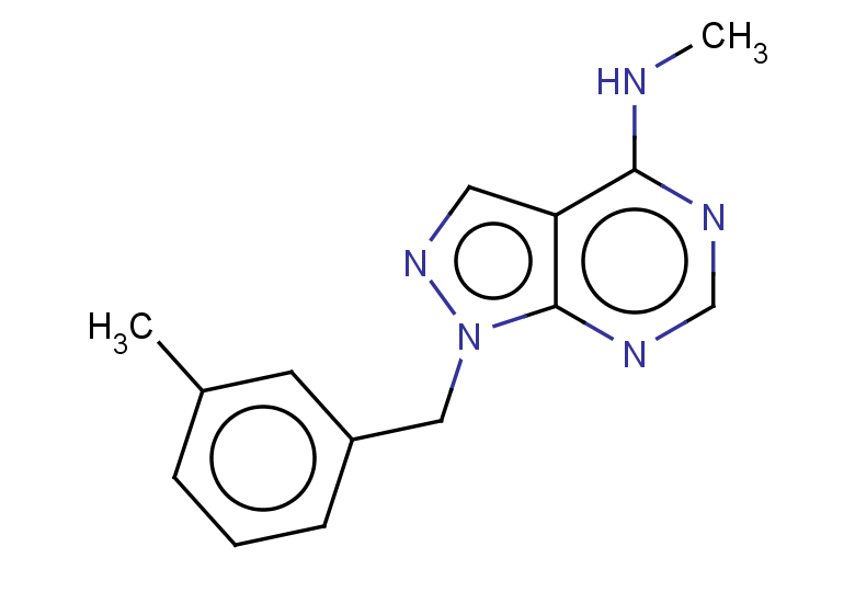 N-methyl-1-[(3-methylphenyl)methyl]-1H-pyrazolo[3,4-d]pyrimidin-4-amine