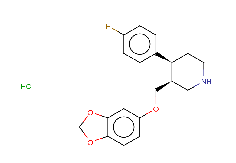 3-[(1,3-dioxaindan-5-yloxy)methyl]-4-(4-fluorophenyl)piperidine hydrochloride, cis
