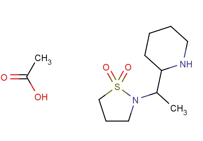 2-[1-(piperidin-2-yl)ethyl]-1,2-thiazolidine-1,1-dione, acetic acid