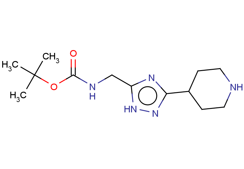 tert-butyl N-{[3-(piperidin-4-yl)-1H-1,2,4-triazol-5-yl]methyl}carbamate