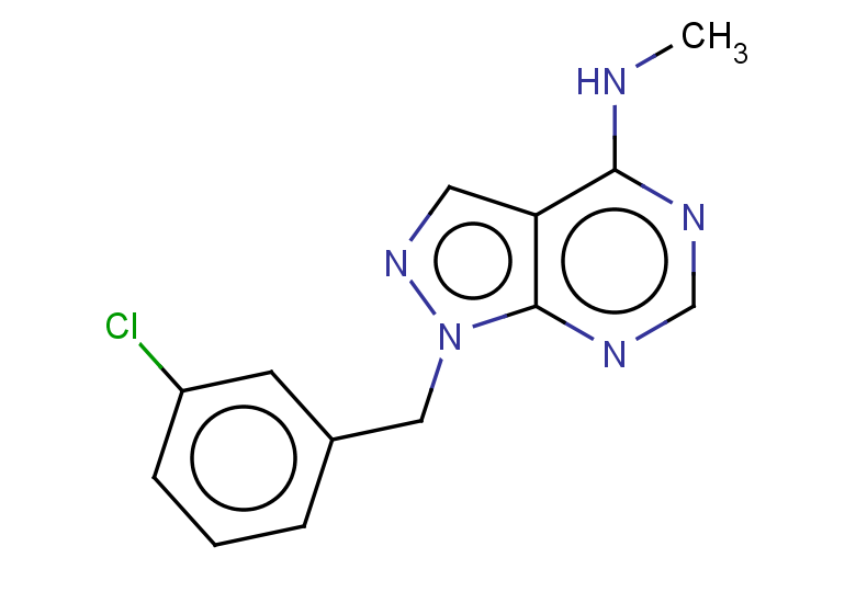 1-[(3-chlorophenyl)methyl]-N-methyl-1H-pyrazolo[3,4-d]pyrimidin-4-amine