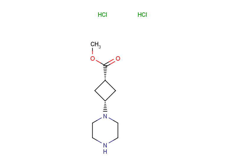 methyl (1s,3s)-3-(piperazin-1-yl)cyclobutane-1-carboxylate dihydrochloride, cis
