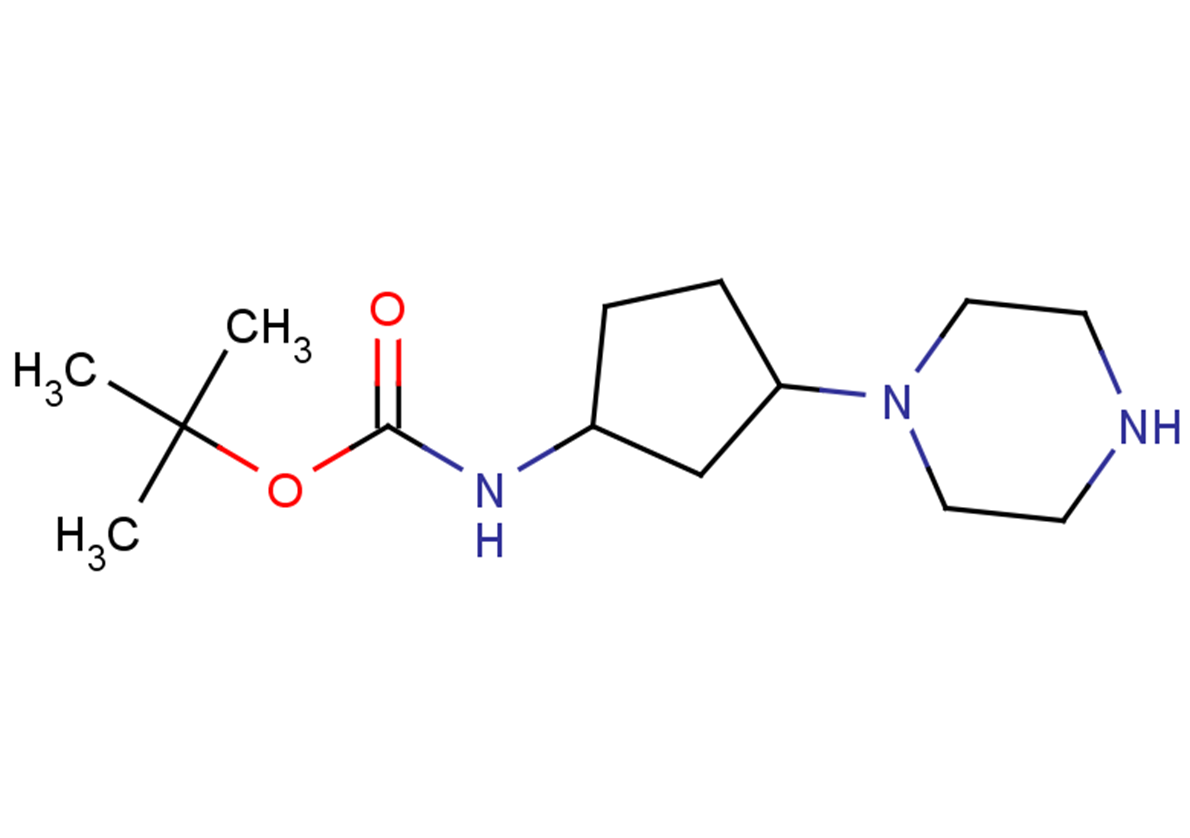 tert-butyl N-[3-(piperazin-1-yl)cyclopentyl]carbamate