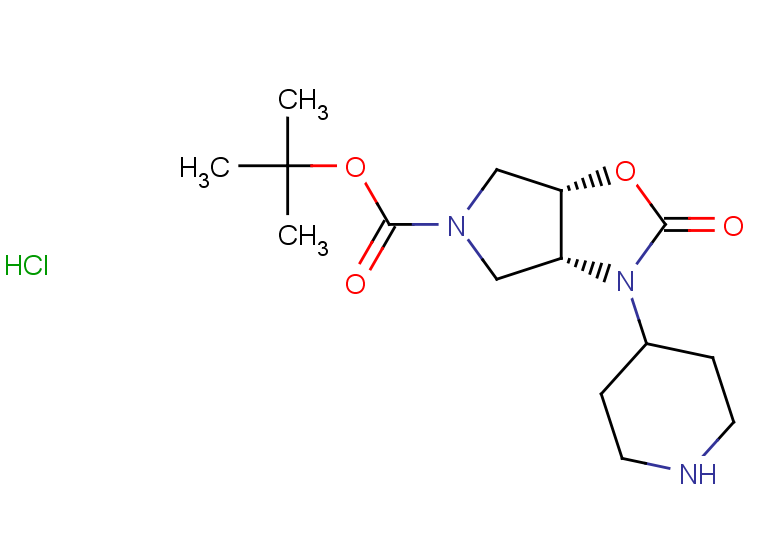 rac-tert-butyl (3aR,6aS)-2-oxo-3-(piperidin-4-yl)-hexahydro-2H-pyrrolo[3,4-d][1,3]oxazole-5-carboxylate hydrochloride