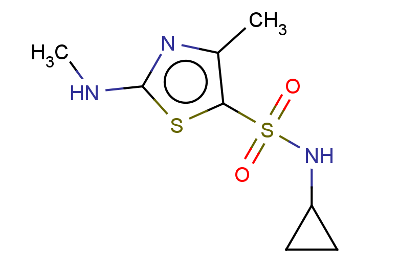 N-cyclopropyl-4-methyl-2-(methylamino)-1,3-thiazole-5-sulfonamide