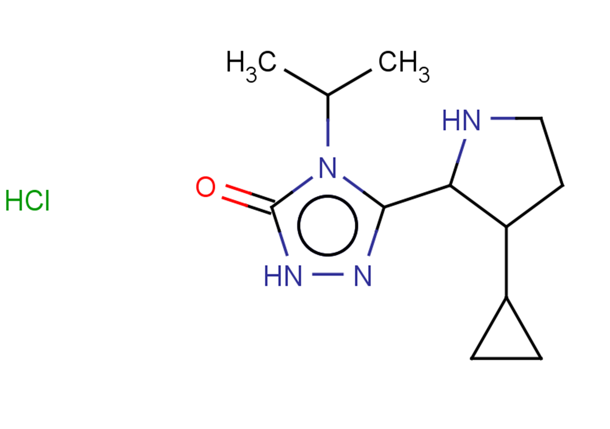 3-(3-cyclopropylpyrrolidin-2-yl)-4-(propan-2-yl)-4,5-dihydro-1H-1,2,4-triazol-5-one hydrochloride, Mixture of diastereomers
