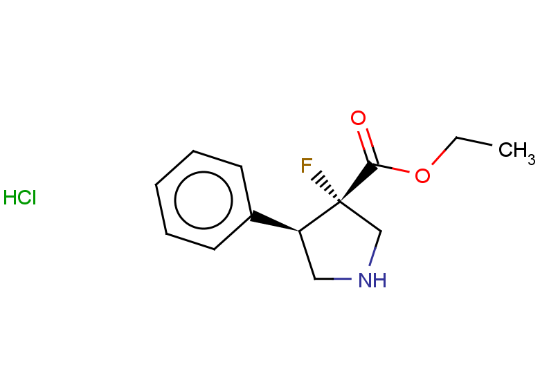rac-ethyl (3R,4S)-3-fluoro-4-phenylpyrrolidine-3-carboxylate hydrochloride