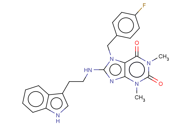 7-[(4-fluorophenyl)methyl]-8-{[2-(1H-indol-3-yl)ethyl]amino}-1,3-dimethyl-2,3,6,7-tetrahydro-1H-purine-2,6-dione