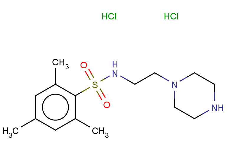 2,4,6-trimethyl-N-[2-(piperazin-1-yl)ethyl]benzene-1-sulfonamide dihydrochloride