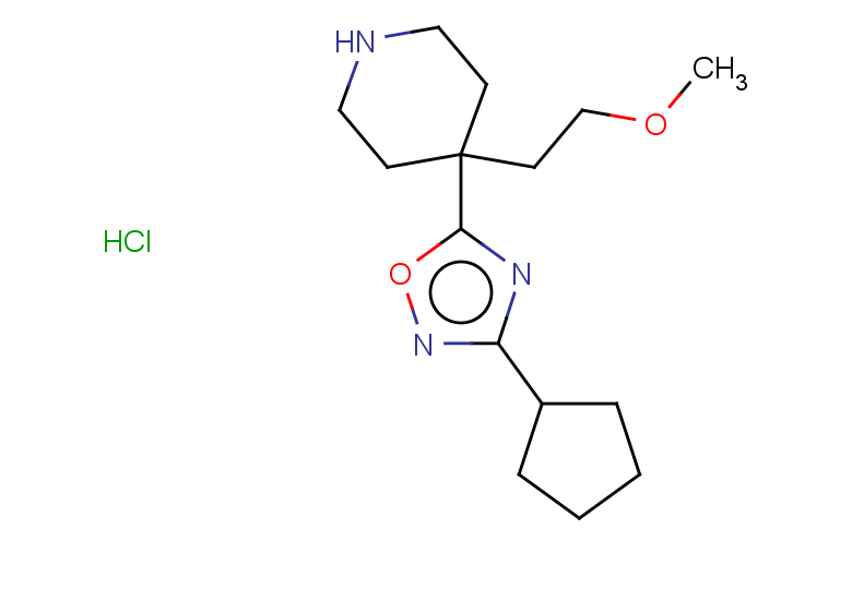 4-(3-cyclopentyl-1,2,4-oxadiazol-5-yl)-4-(2-methoxyethyl)piperidine hydrochloride