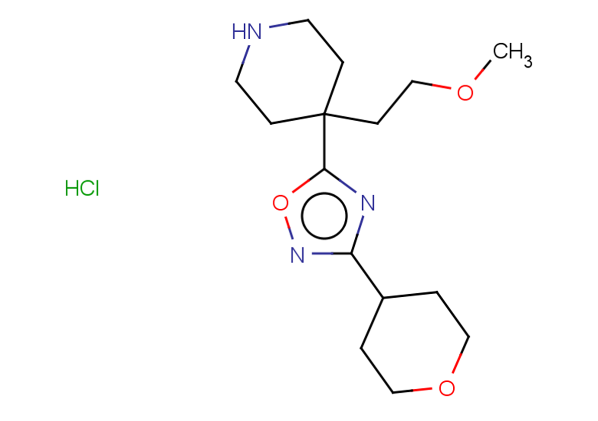 4-(2-methoxyethyl)-4-[3-(oxan-4-yl)-1,2,4-oxadiazol-5-yl]piperidine hydrochloride