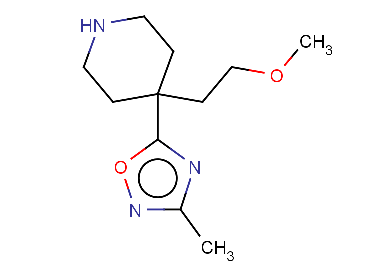 4-(2-methoxyethyl)-4-(3-methyl-1,2,4-oxadiazol-5-yl)piperidine