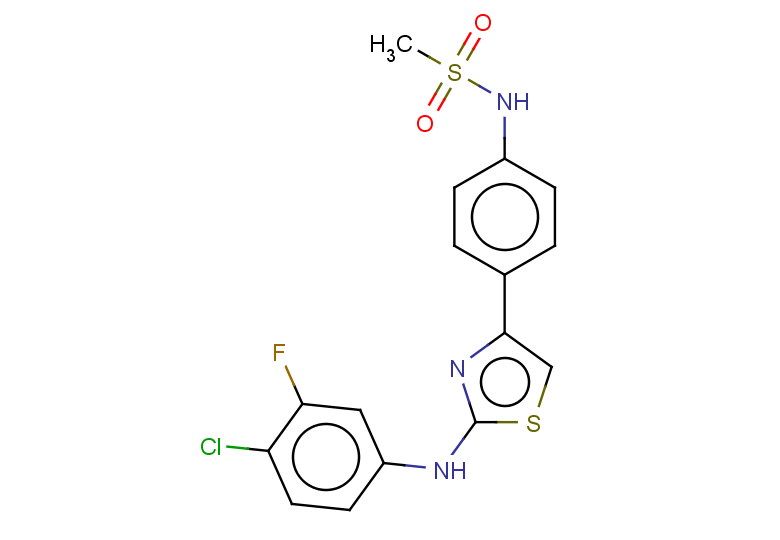 N-(4-{2-[(4-chloro-3-fluorophenyl)amino]-1,3-thiazol-4-yl}phenyl)methanesulfonamide