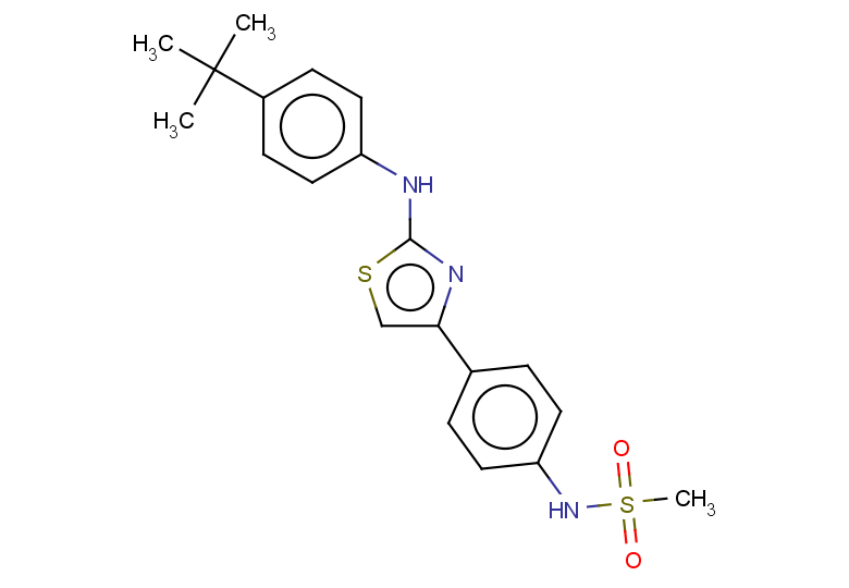 N-(4-{2-[(4-tert-butylphenyl)amino]-1,3-thiazol-4-yl}phenyl)methanesulfonamide