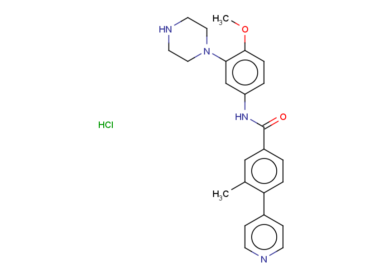 N-[4-methoxy-3-(piperazin-1-yl)phenyl]-3-methyl-4-(pyridin-4-yl)benzamide hydrochloride