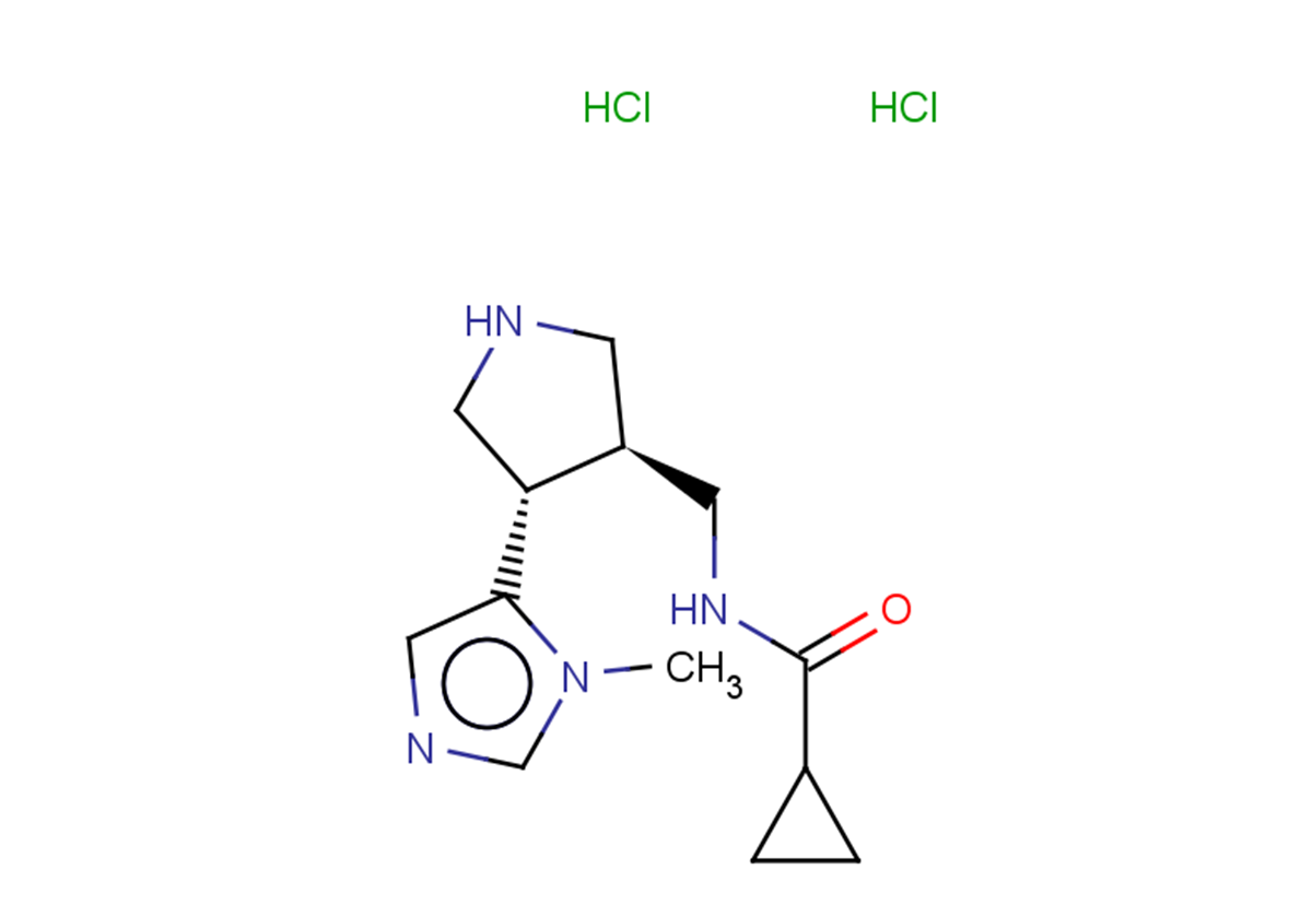 rac-N-{[(3R,4R)-4-(1-methyl-1H-imidazol-5-yl)pyrrolidin-3-yl]methyl}cyclopropanecarboxamide dihydrochloride, trans