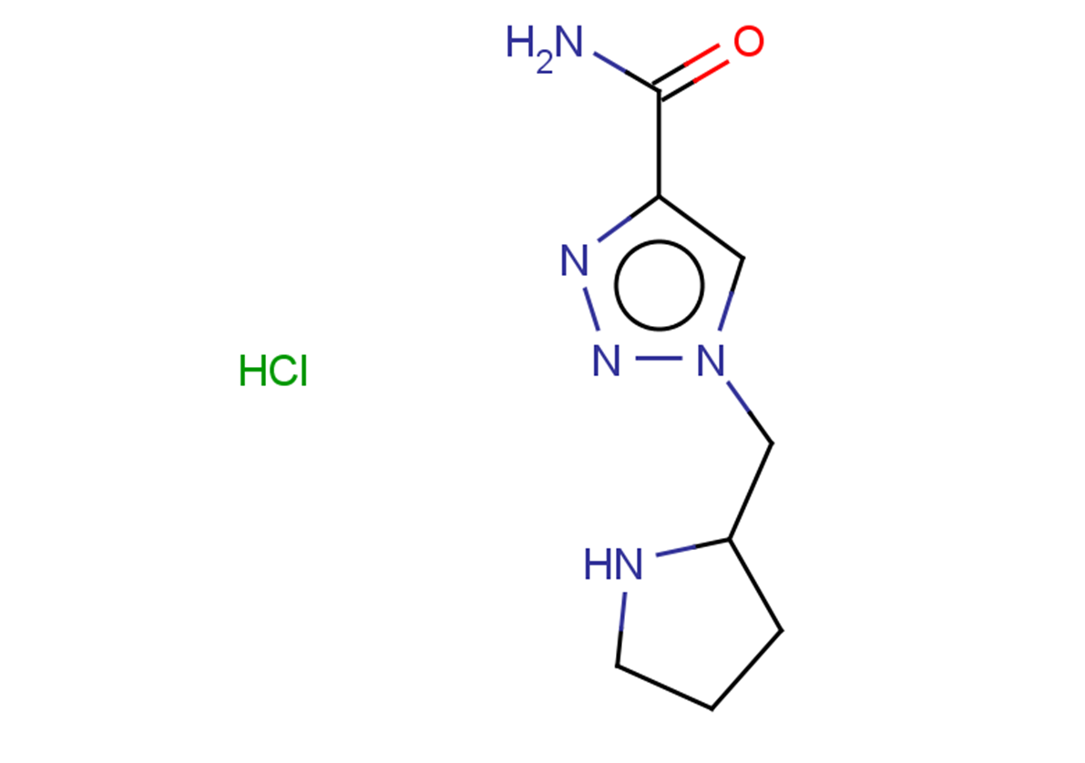 1-[(pyrrolidin-2-yl)methyl]-1H-1,2,3-triazole-4-carboxamide hydrochloride