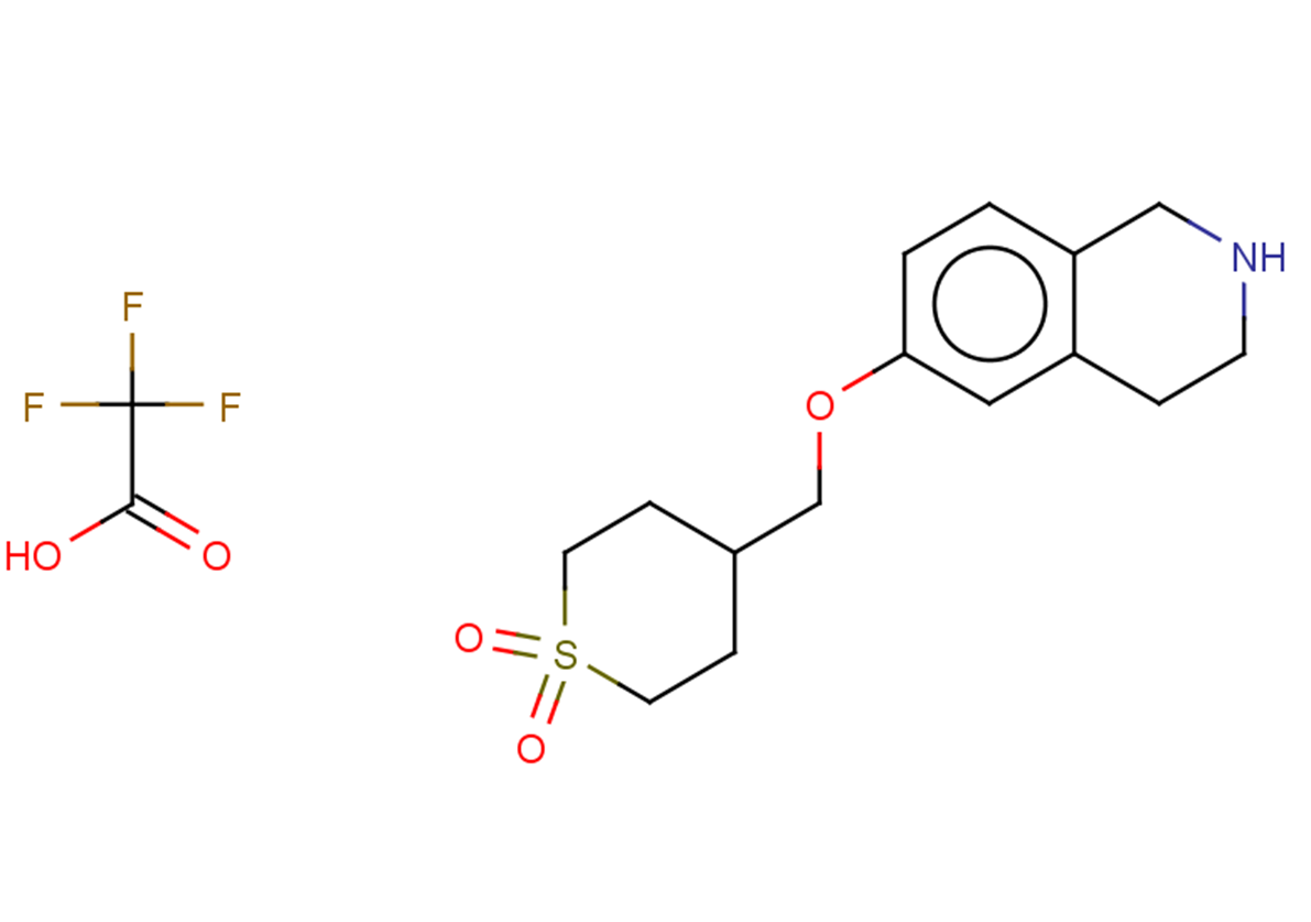 4-(1,2,3,4-tetrahydroisoquinolin-6-yloxymethyl)thiane 1,1-dioxide trifluoroacetate